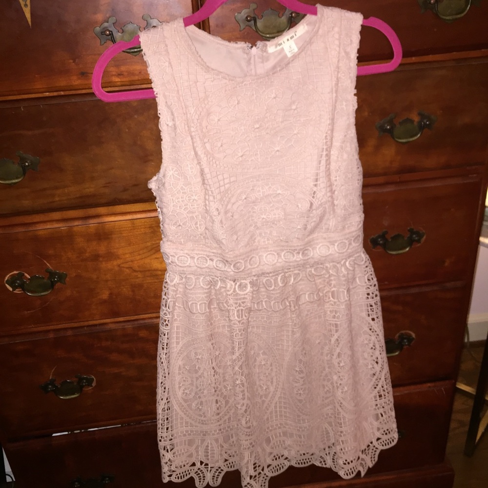 Dusty Blush lace dress. Small